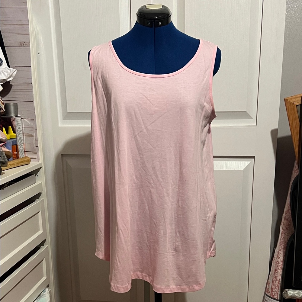 Elegant Pink Sleeveless Tank Top